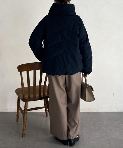 高領彈力羽絨服