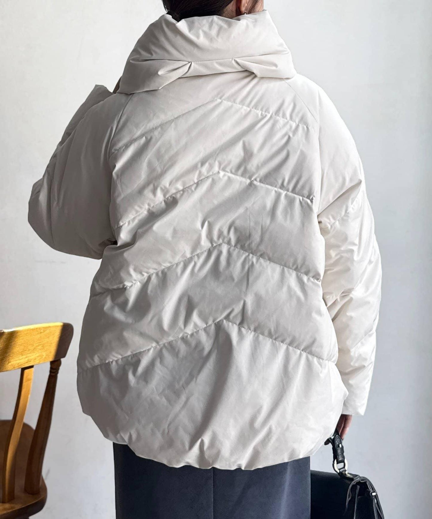 高領彈力羽絨服