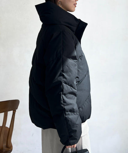 高領彈力羽絨服