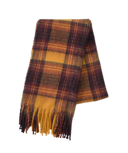 フリンジチェックマフラー