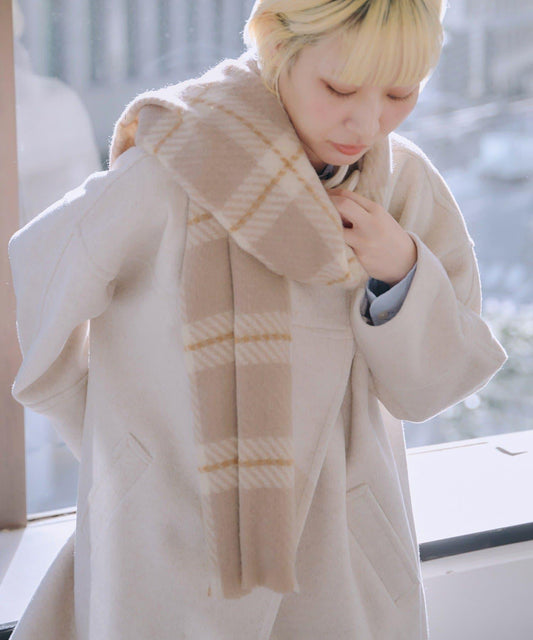 チェックマフラー