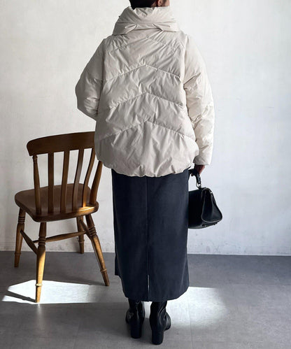 高領彈力羽絨服