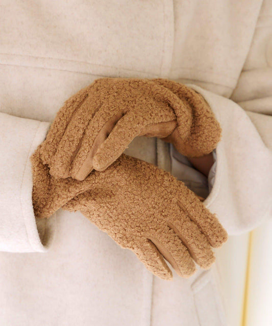 スマホ対応プードルボアグローブ