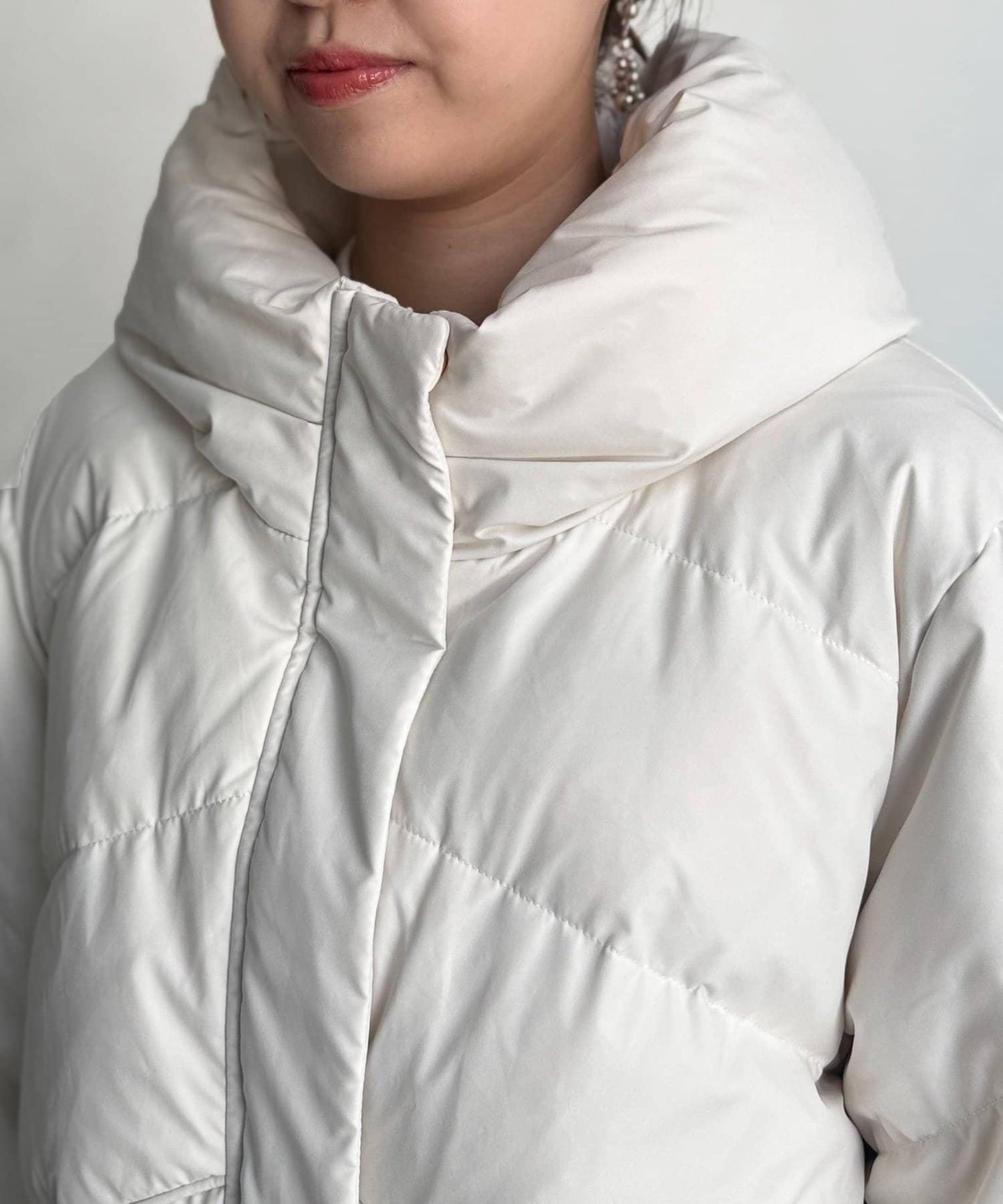 高領彈力羽絨服