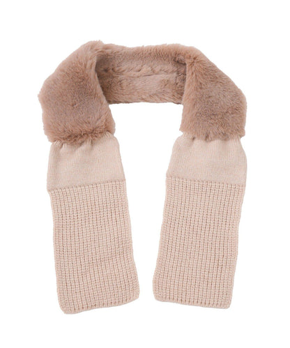 フェイクファーニットティペットマフラー