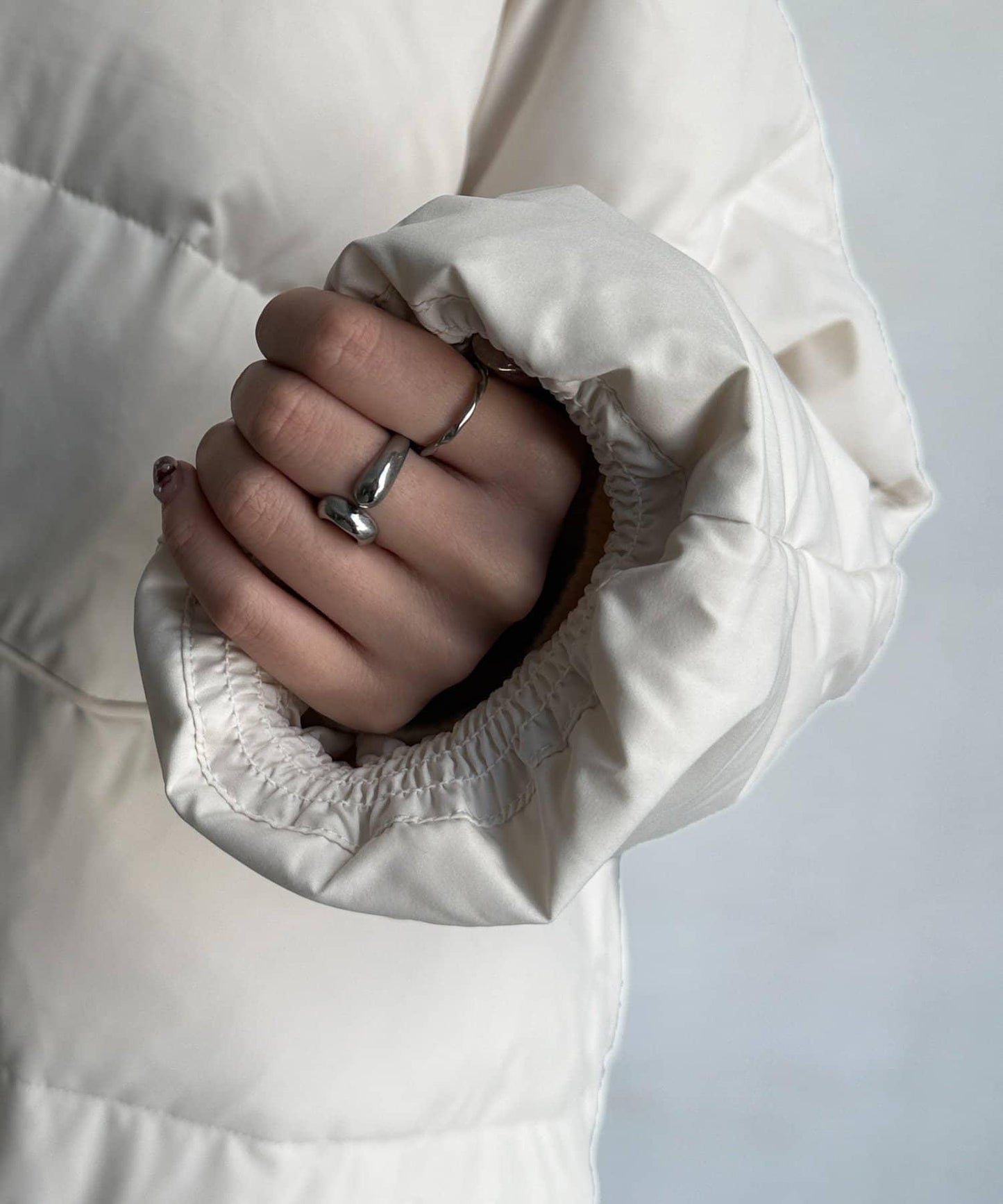 高領彈力羽絨服