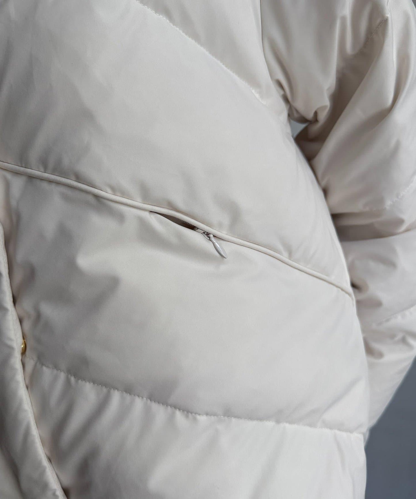 高領彈力羽絨服