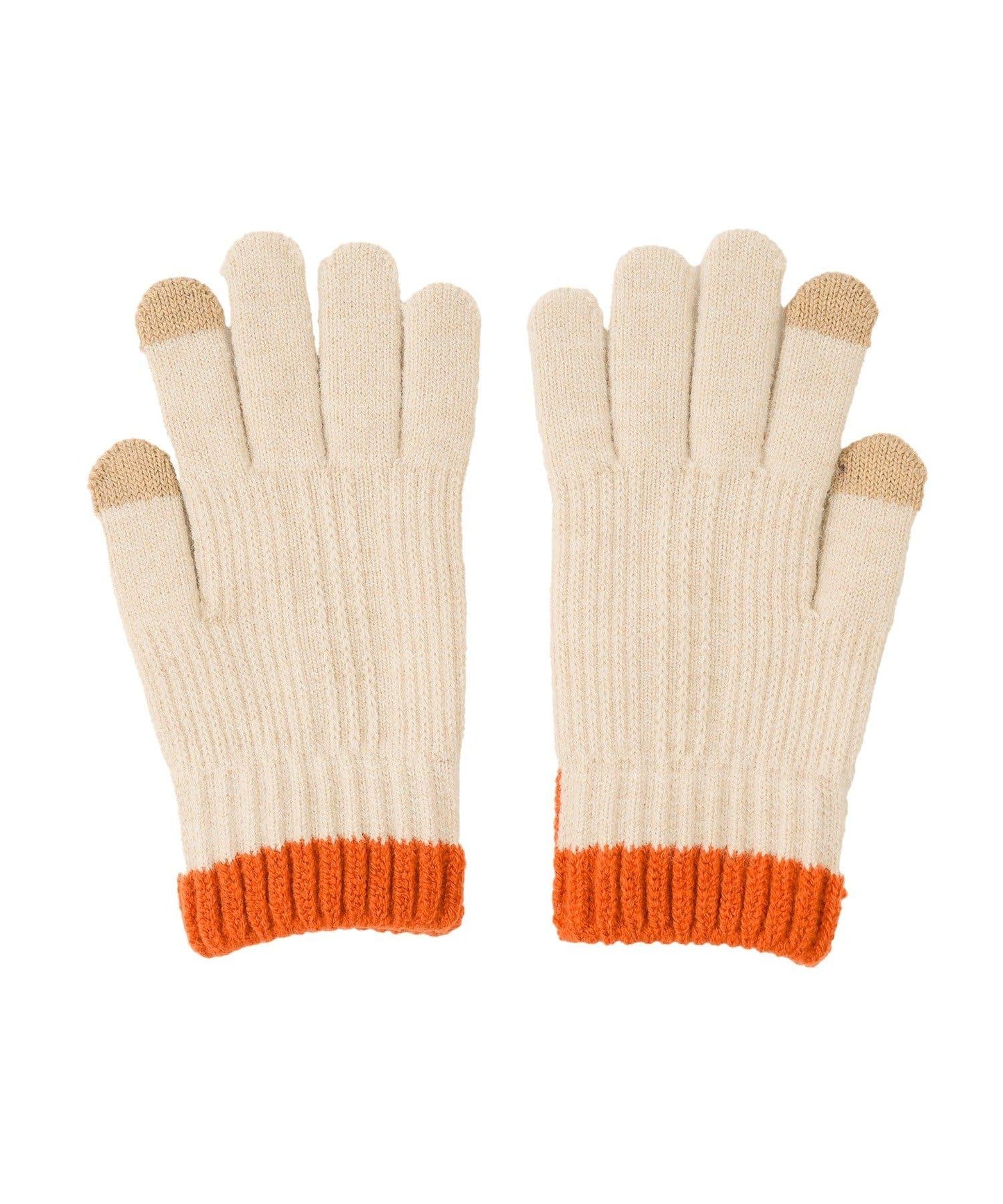 スマホ対応バイカラーニット手袋