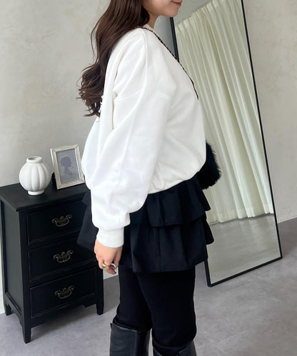 PARIS豹紋標誌加絨衛衣