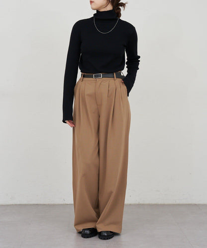 高領羅紋針織衫