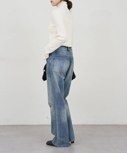 高領羅紋針織衫