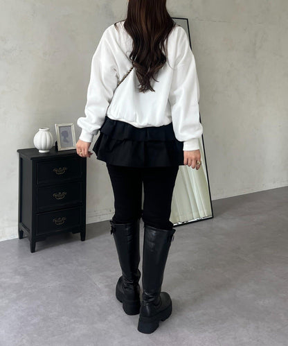 PARIS豹紋標誌加絨衛衣