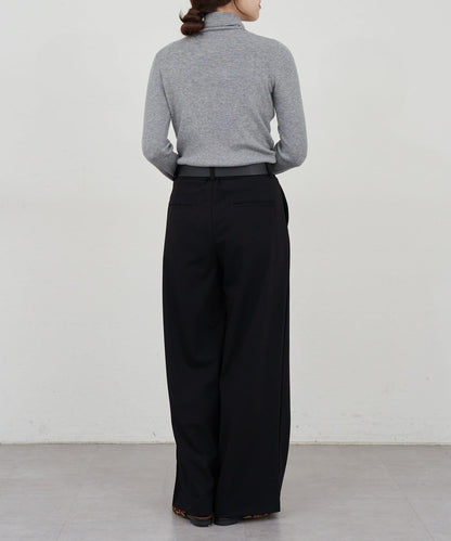 高領羅紋針織衫