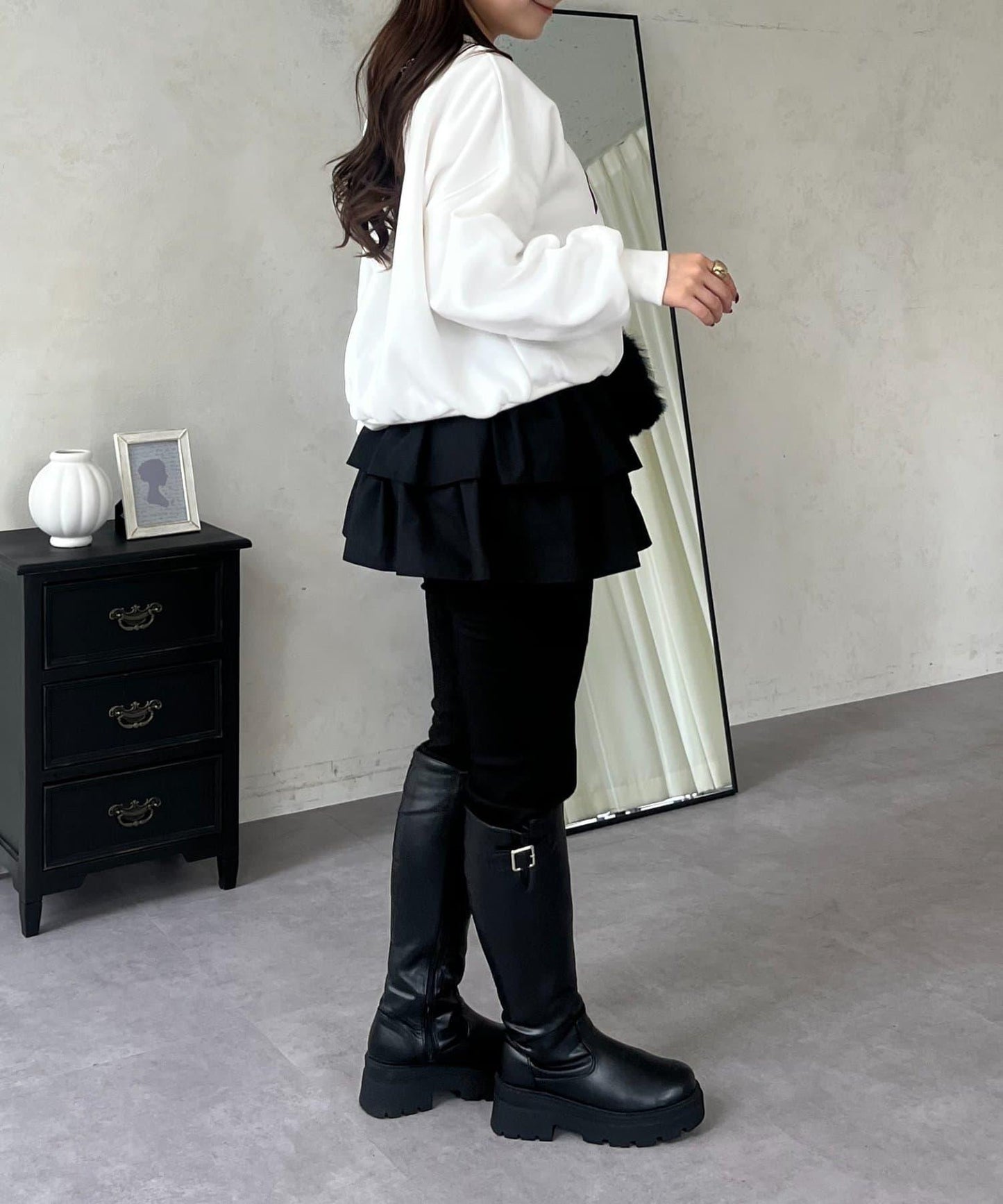 PARIS豹紋標誌加絨衛衣