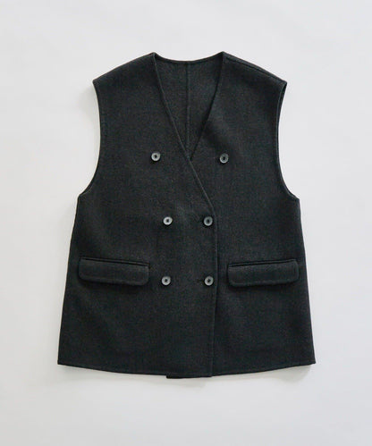 手工風羊毛混紡馬甲背心