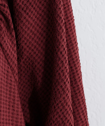 【natural couture】立體格紋泡泡袖連衣裙