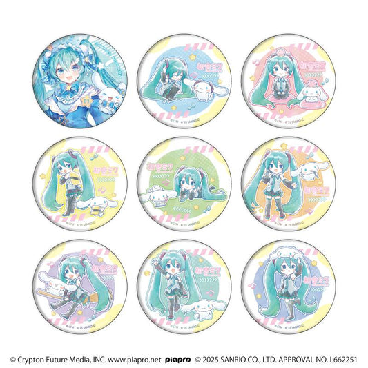 《初音未來》×大耳狗_(57mm)_鐳射徽章 02/全套（共9款）（聯名插畫）【全套/9個裝】