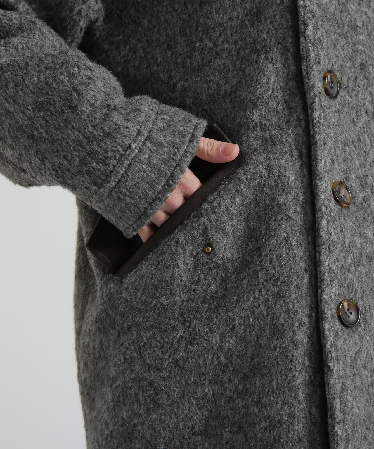 《直営店限定》長毛呢短大衣/長毛呢豌豆大衣