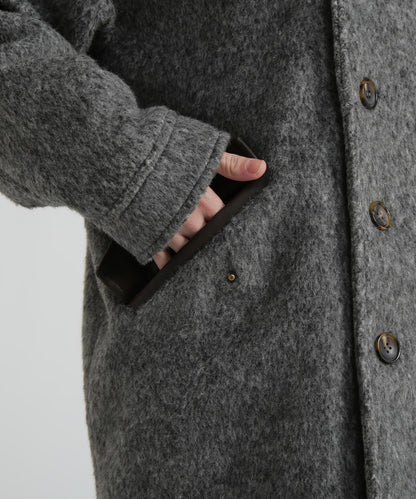 《直営店限定》長毛呢短大衣/長毛呢豌豆大衣