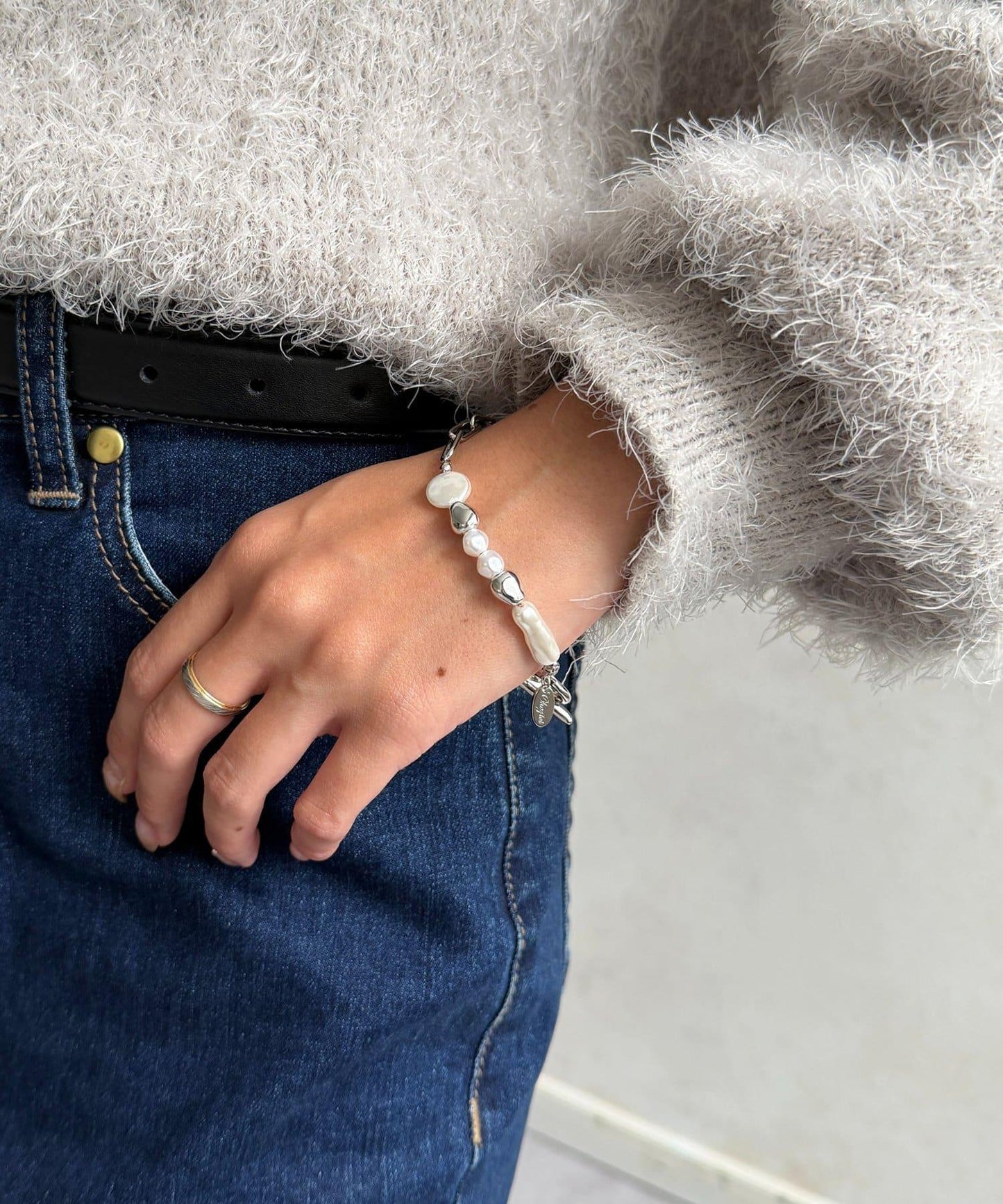 鏈條×變形珍珠手鍊