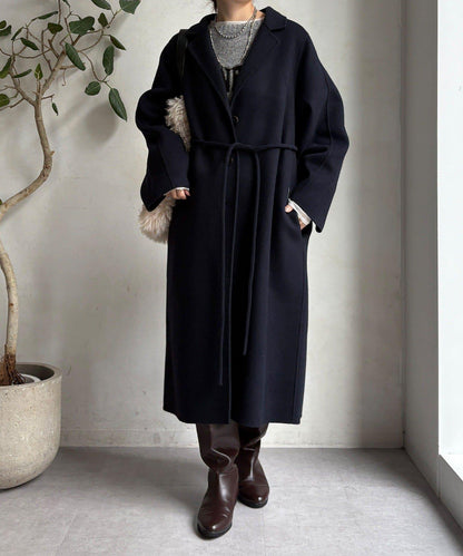 海狸絨長款大衣
