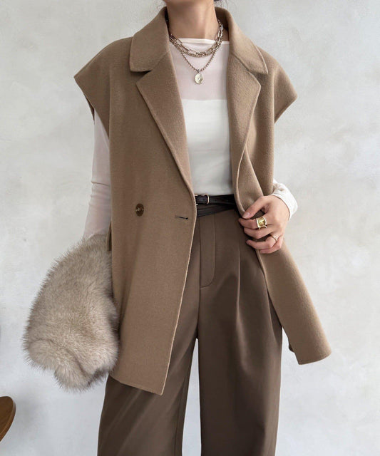 寬鬆版型夾克馬甲