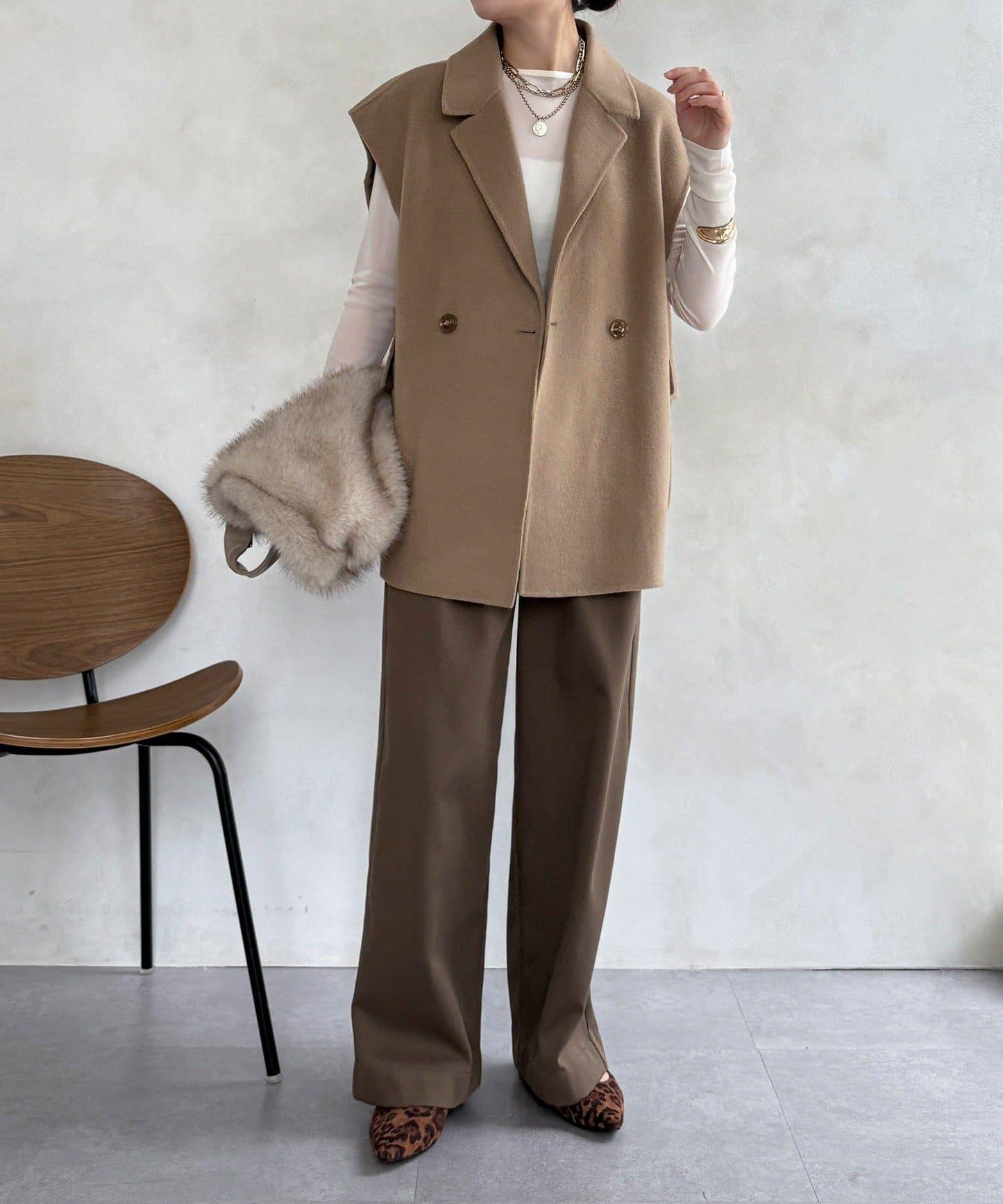 寬鬆版型夾克馬甲