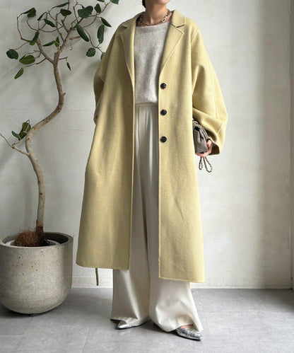 海狸絨長款大衣