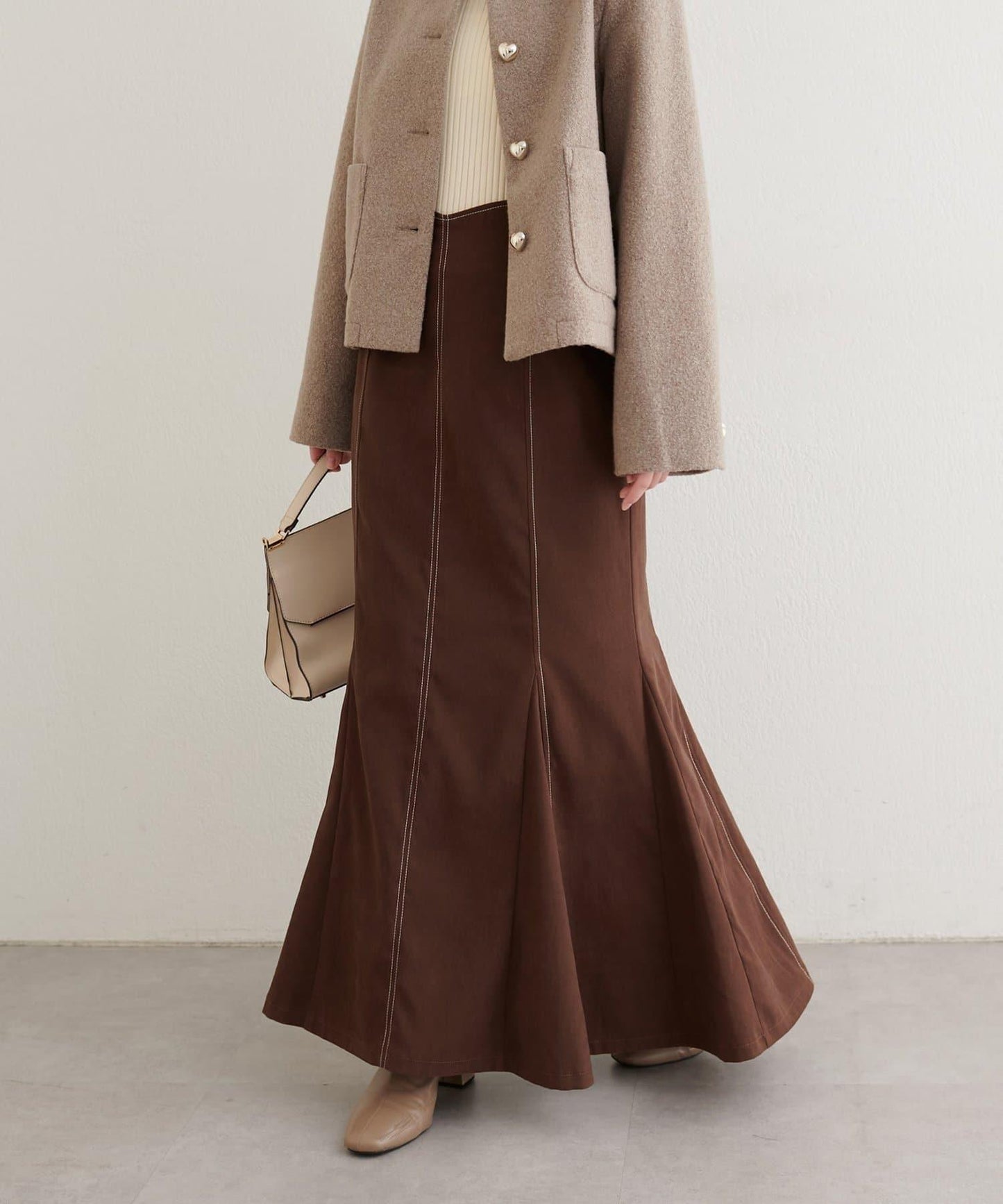 愛心高腰加絨美人魚裙