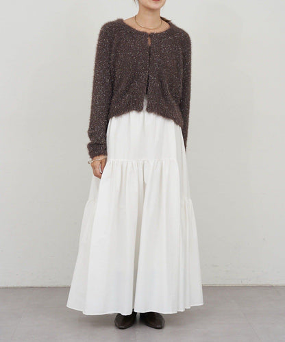 亮片長毛針織開衫