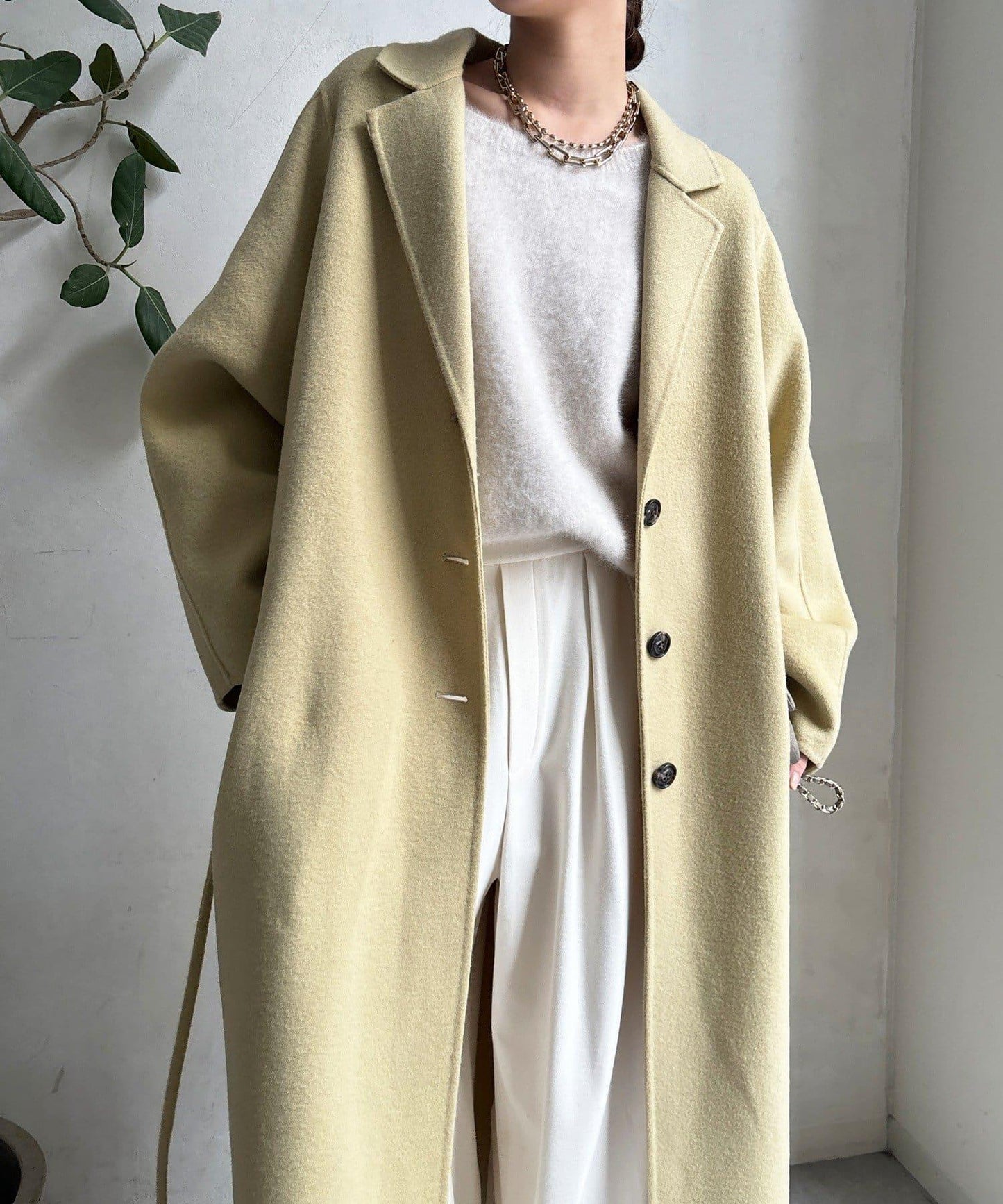 海狸絨長款大衣