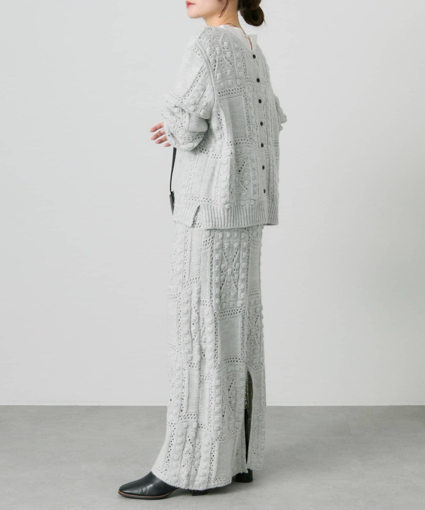 爆米花編織兩用針織衫