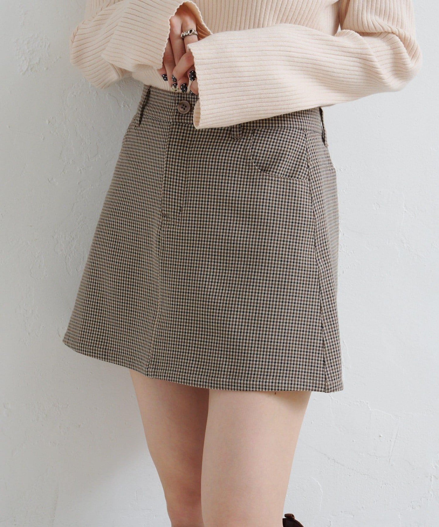 【Kastane】套裝格紋迷你裙