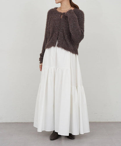 亮片長毛針織開衫