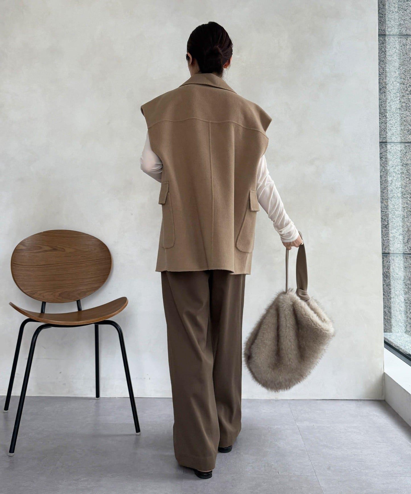 寬鬆版型夾克馬甲