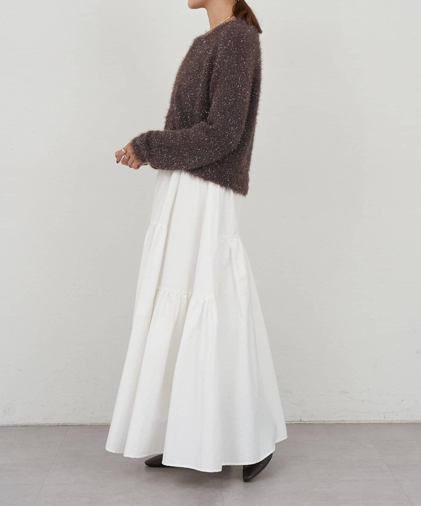 亮片長毛針織開衫