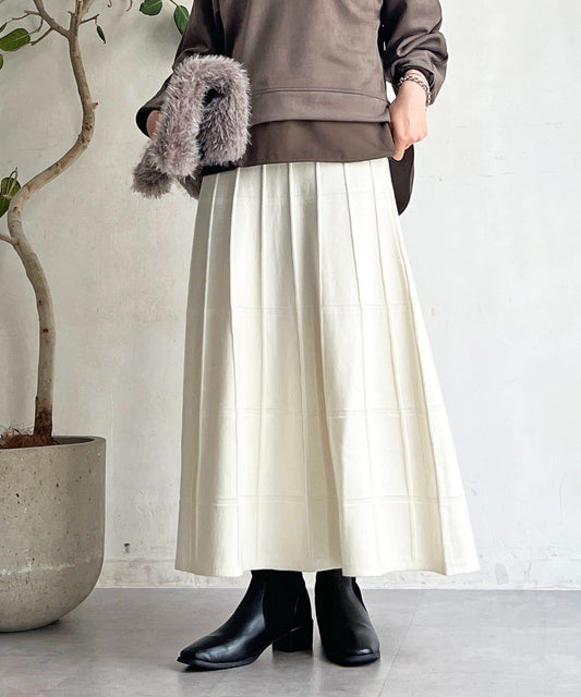 純色針織半身裙