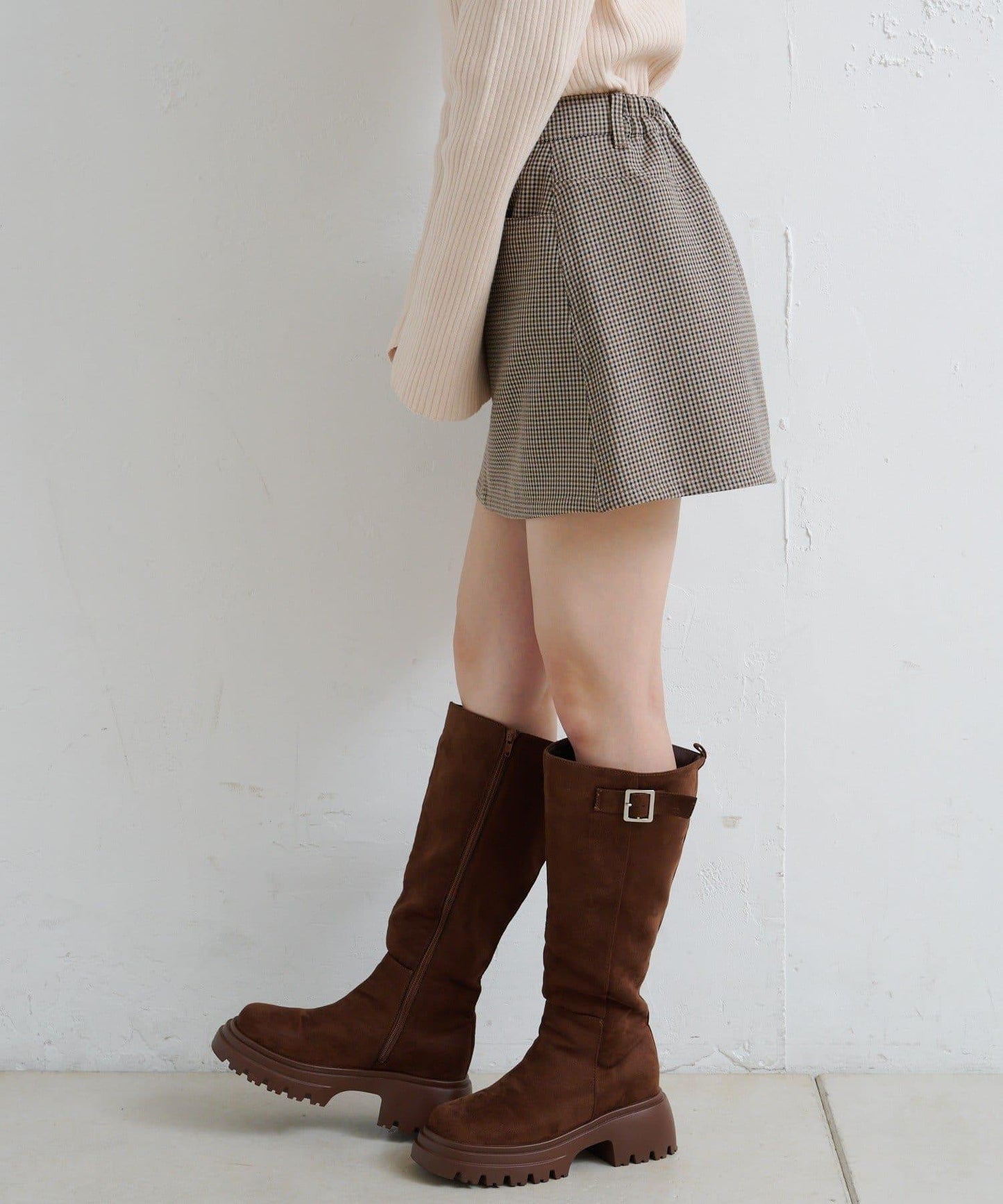 【Kastane】套裝格紋迷你裙