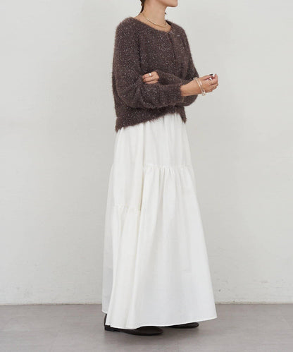 塔夫綢蓬鬆半身裙