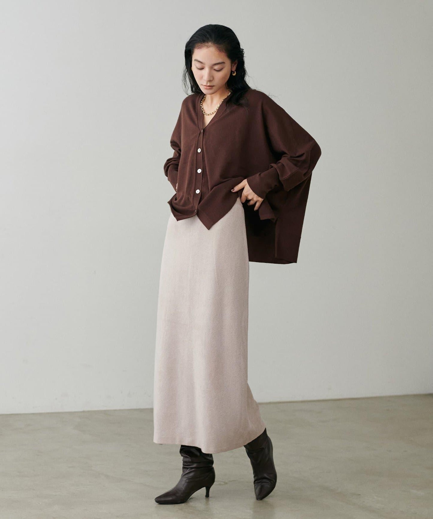 柔軟蓬鬆迷你羽毛針織半身裙