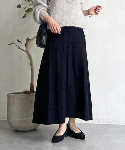 純色針織半身裙