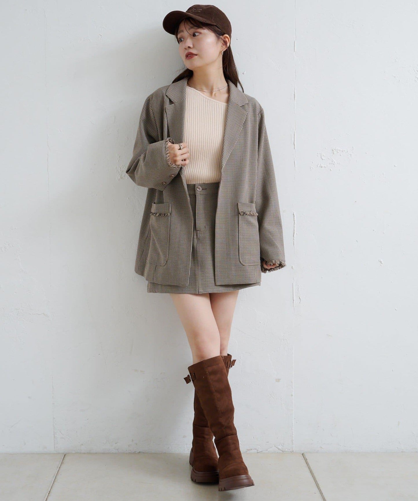 【/4色可選】設計感羅紋針織衫