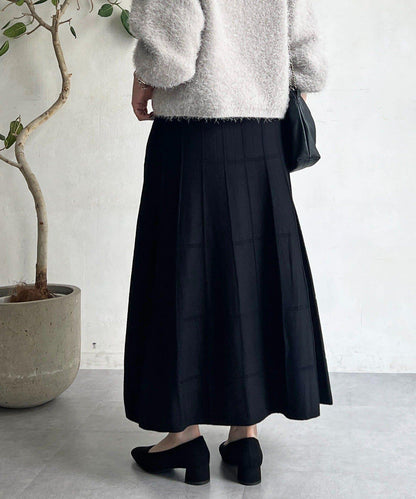 純色針織半身裙