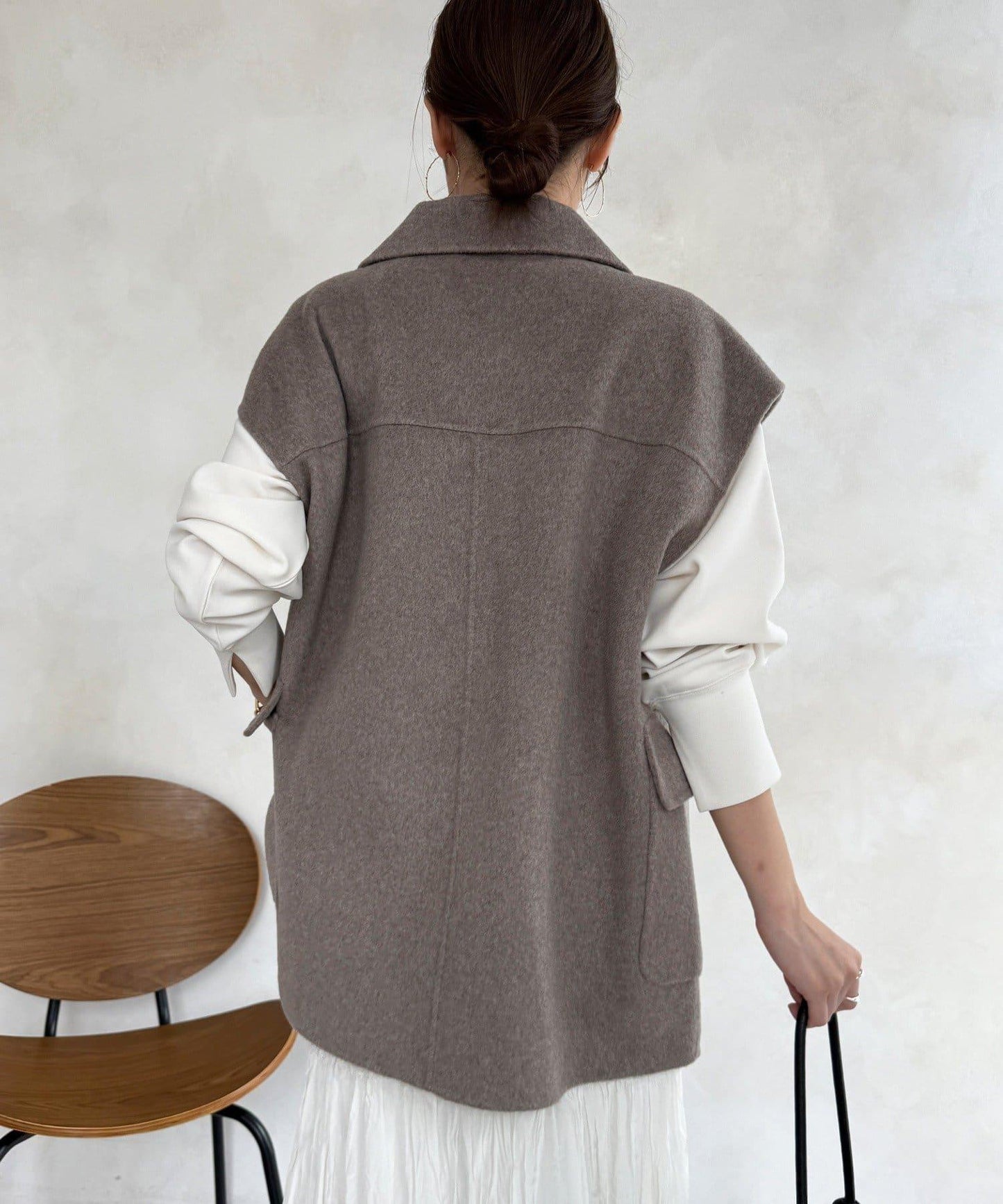 寬鬆版型夾克馬甲