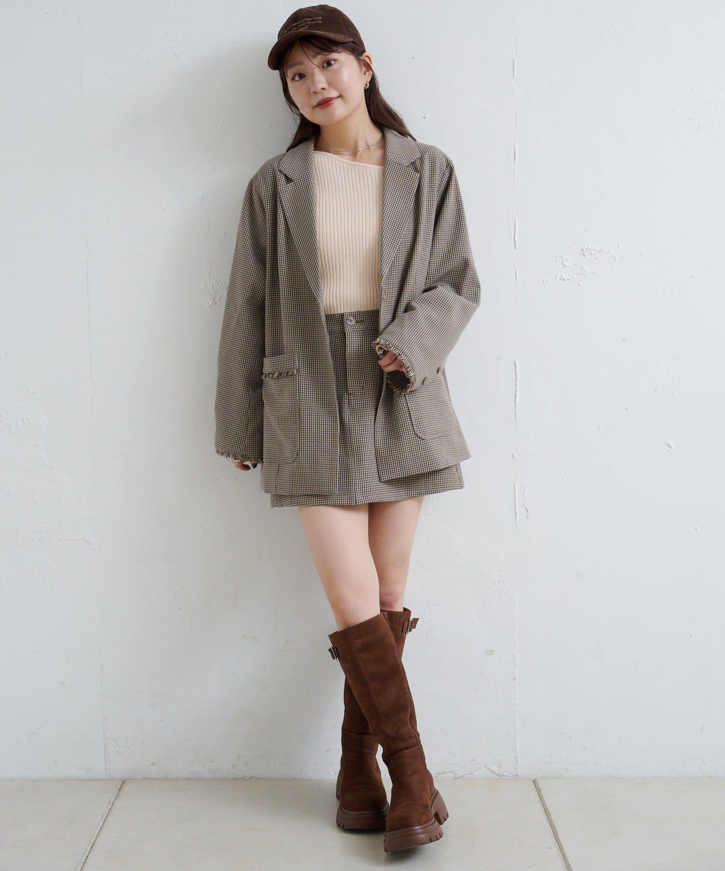 【/4色可選】設計感羅紋針織衫