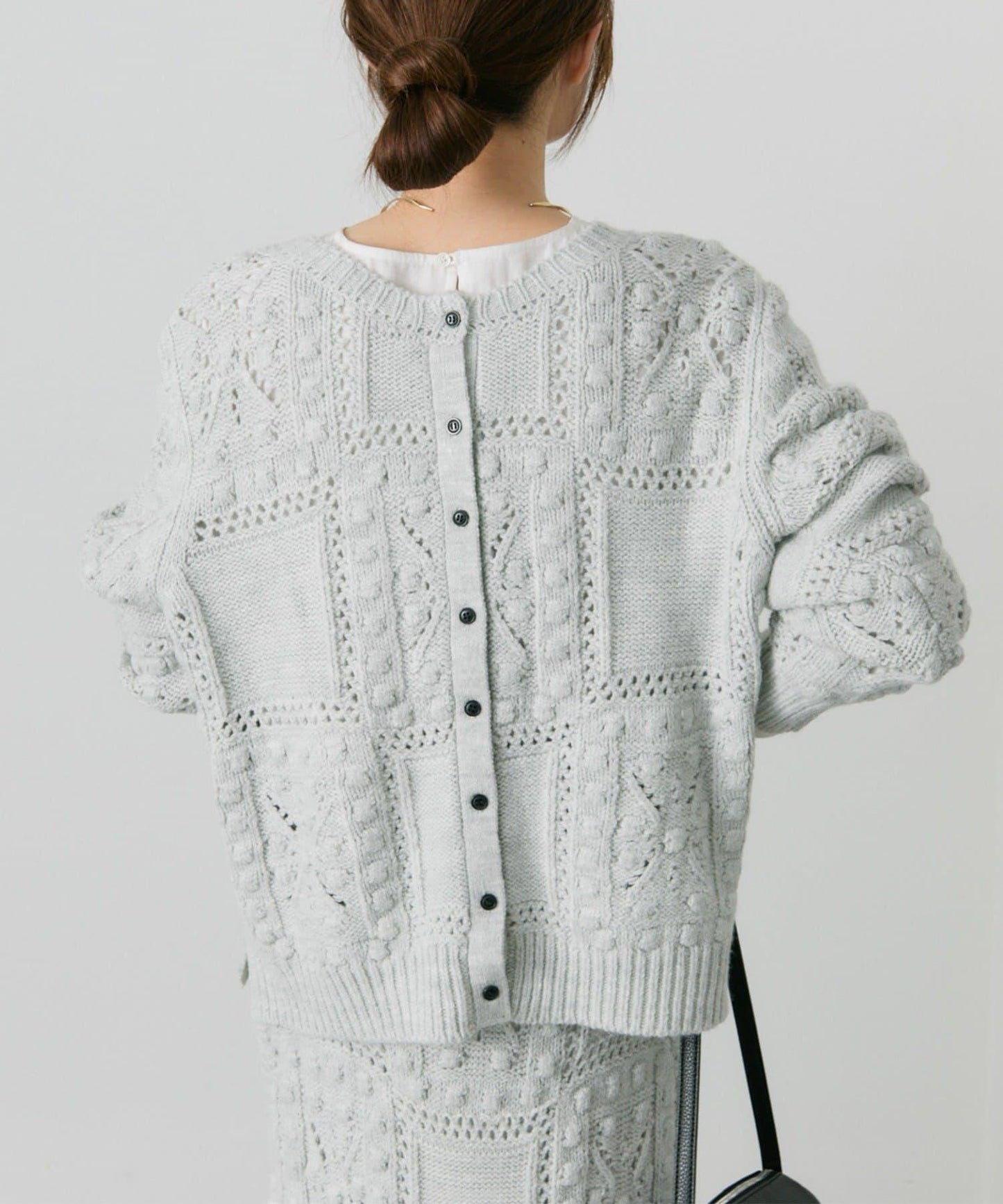 爆米花編織兩用針織衫