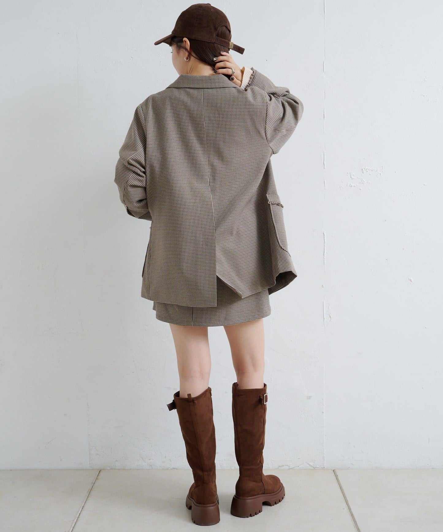 【Kastane】套裝格紋迷你裙