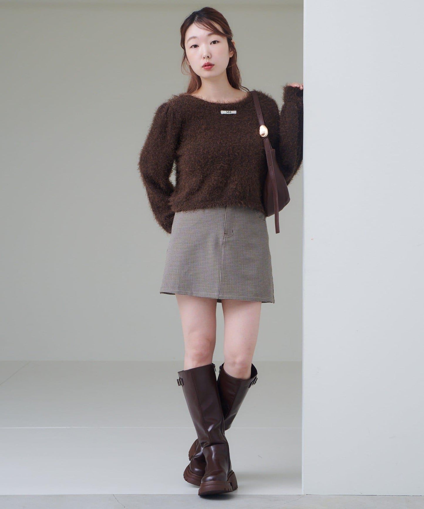 【Kastane】套裝格紋迷你裙