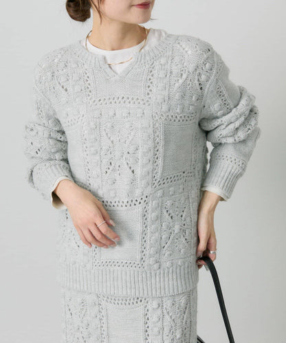 爆米花編織兩用針織衫