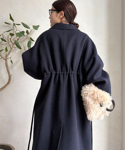 海狸絨長款大衣